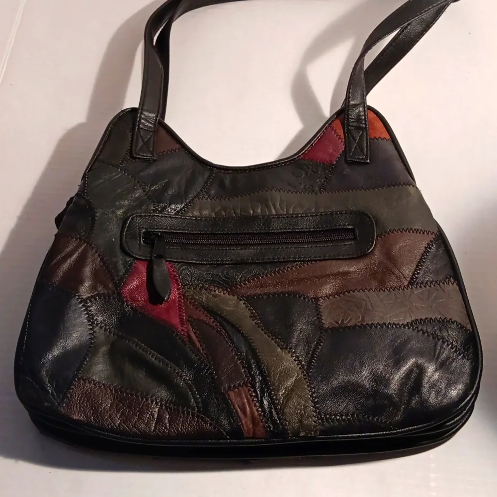 Leather Patchwork Purse